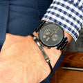 Hugo Boss Integrity Black Dial Black Steel Strap Watch for Men - 1513780