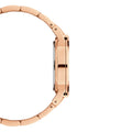 Daniel Wellington Iconic Link Black Dial Rose Gold Steel Strap Watch for Women - DW00100212