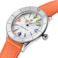 Breitling Superocean Heritage '57 Pastel Paradise White Dial Orange Leather Watch for Women - A10340A11A1X1