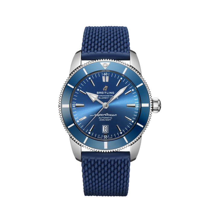 Breitling Superocean Heritage B20 Automatic 46 Blue Dial Blue Mesh Bracelet Watch for Men - AB2020161C1S1