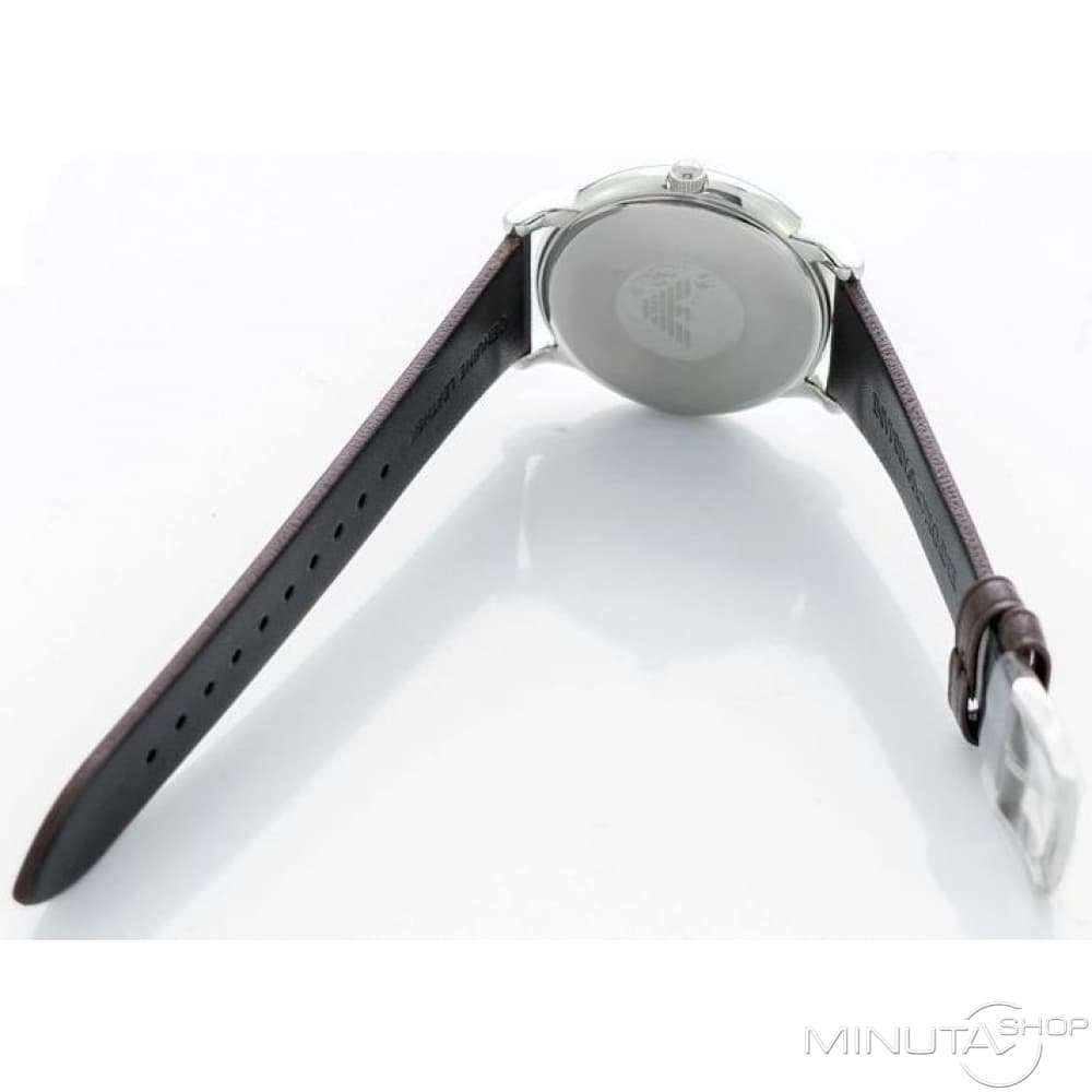 Emporio Armani Herren White Dial Brown Leather Strap Watch For Men - AR11103