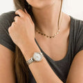 Emporio Armani Cleo Mother of Pearl Dial Two Tone Steel Strap Watch For Women - AR11499