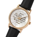 Emporio Armani Meccanico Skeleton Silver Dial Black Leather Strap Watch For Men - AR60031