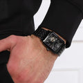 Emporio Armani Meccanico Black Dial Black Steel Strap Watch For Men - AR60058