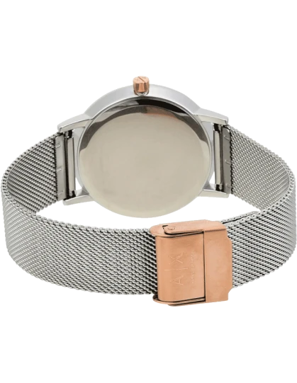 Armani Exchange Lola Analog White Dial Silver Mesh Strap Watch For Women - AX5537