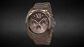 Michael Kors Bradshaw Chronograph Brown Dial Brown Steel Strap Watch For Women - MK6247