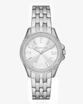 Michael Kors Pilot Quartz Silver Dial Silver Steel Strap Watch For Women - MK7379