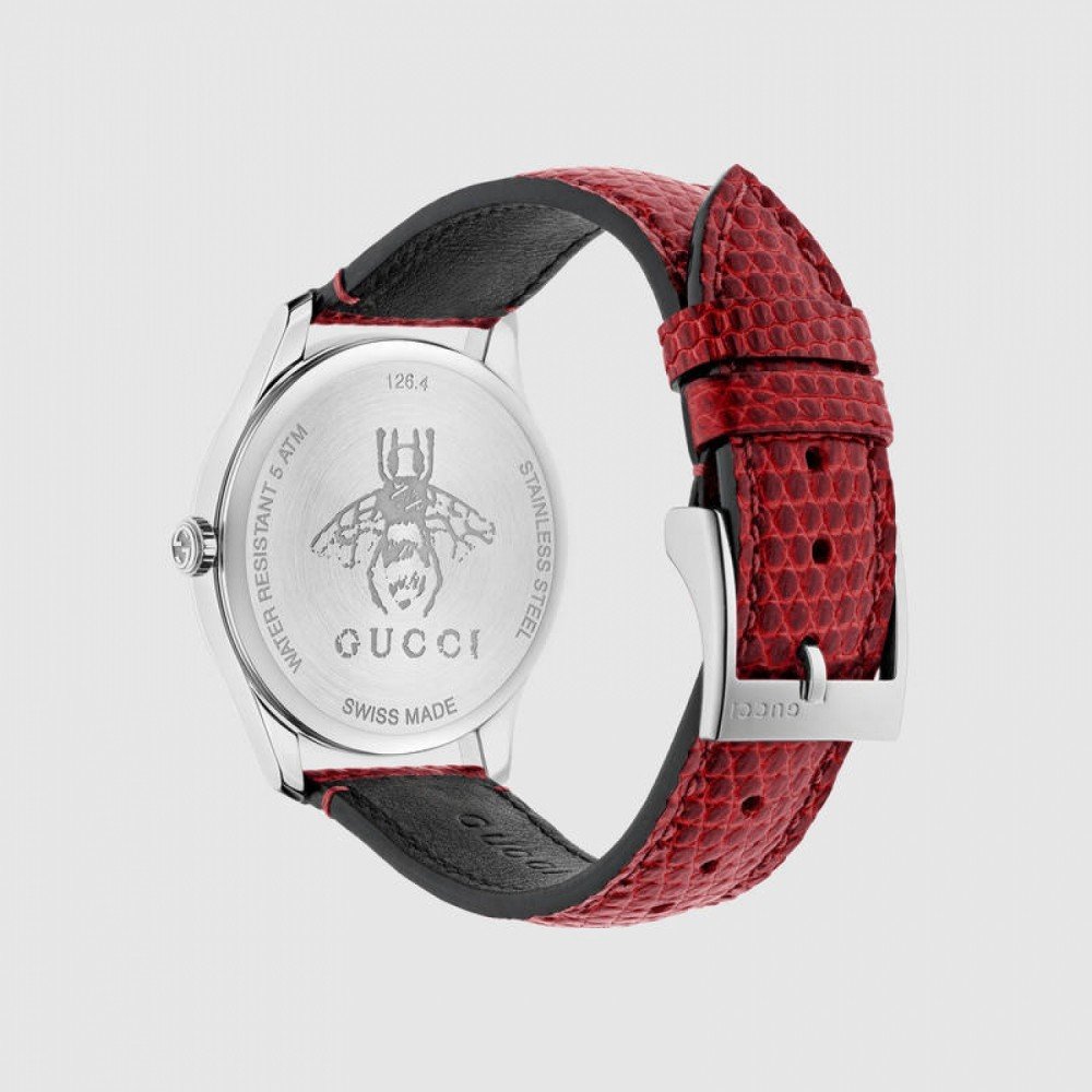 Gucci G-Timeless Cherry Red Mother of Pearl Dial 27mm Watch For Women - YA126584