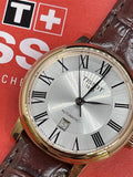 Tissot T Classic Carson Premium White Dial Brown Leather Strap Watch for Women - T122.207.36.033.00