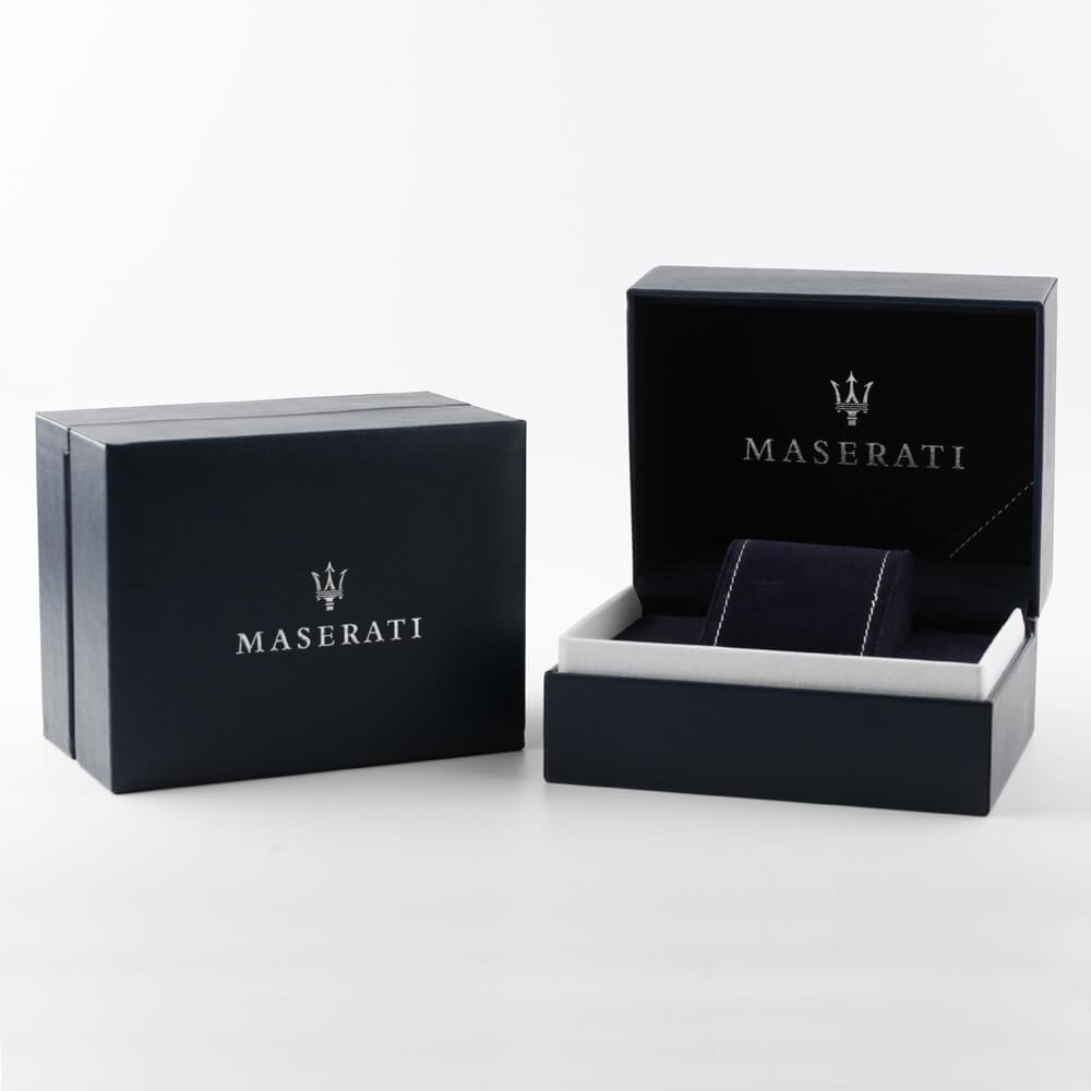 Maserati Epoca Chronograph Black Dial Silver Steel Strap Watch For Men - R8873618017