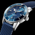 Breitling Superocean Heritage B20 Automatic 46 Blue Dial Blue Mesh Bracelet Watch for Men - AB2020161C1S1
