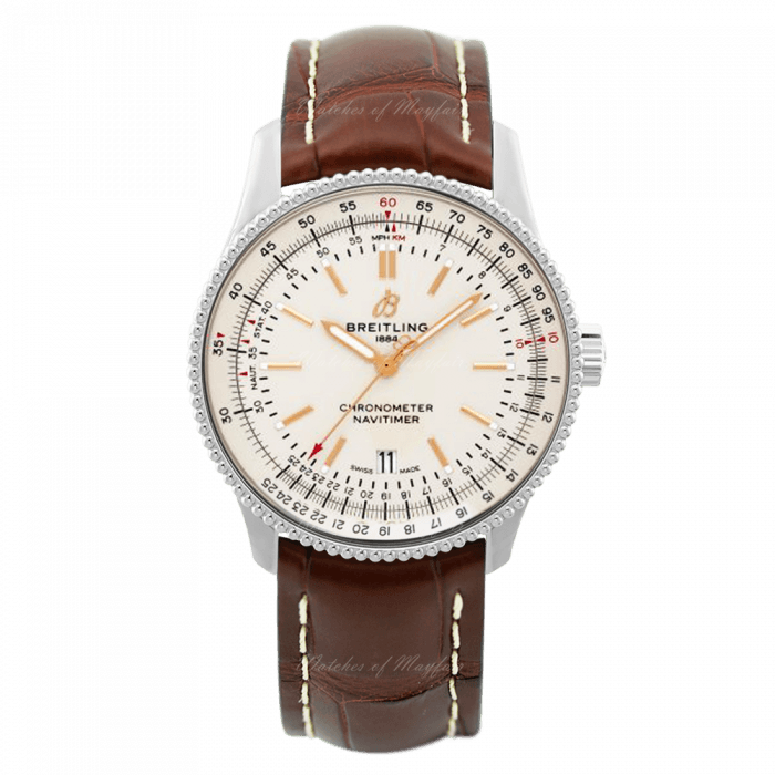 Breitling Navitimer Automatic 41mm Brown Leather Strap Mens Watch - A17326211G1P1