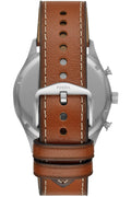 Fossil Forrester Chronograph Grey Dial Brown Leather Strap Watch for Men - FS5815
