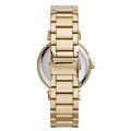 Michael Kors Catlin Black Dial Gold Steel Strap Watch for Women - MK3338