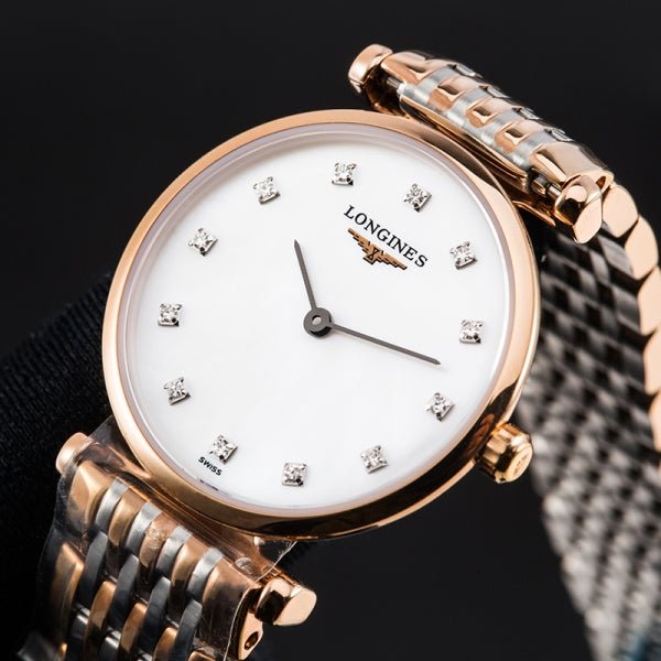 Longines La Grande Classique De Longines Diamonds Mother of Pearl Dial Two Tone Mesh Bracelet  Watch for Women - L4.209.1.97.7
