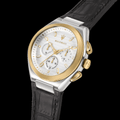 Maserati Triconic Chronograph White Dial Black Leather Strap Watch For Men - R8871639004