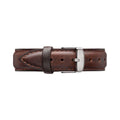 Daniel Wellington Dapper Bristol White Dial Brown Leather Strap Watch For Women - DW00100098