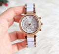 Michael Kors Parker White Dial Two Tone Steel Strap Watch for Women - MK5774