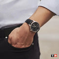 Tissot Chemin Des Tourelles Powermatic 80 Black Dial Black Leather Strap Watch For Men - T099.407.16.058.00