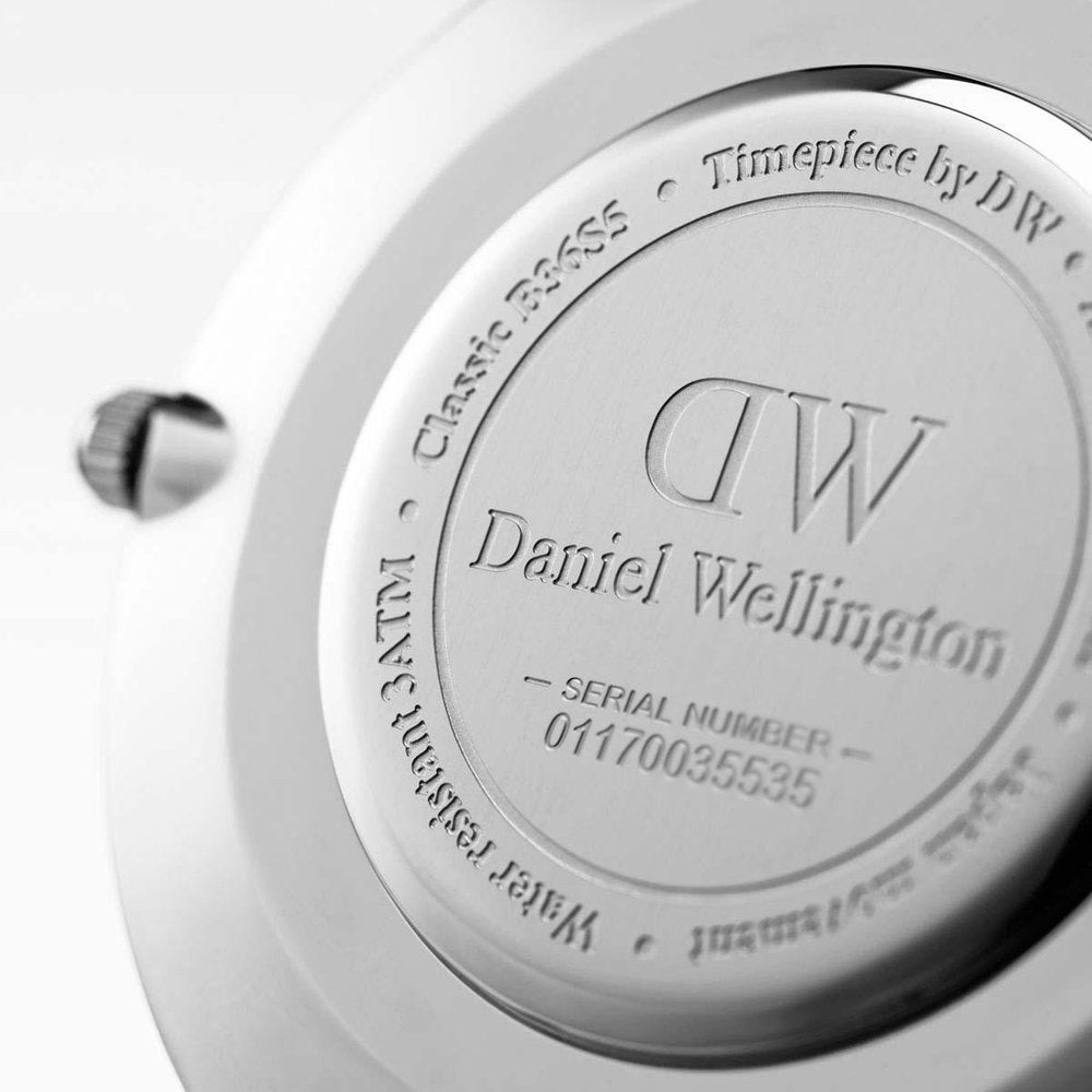 Daniel Wellington Classic Durham Black Dial Brown Leather Strap Watch For Women - DW00100142