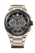 Hugo Boss Supernova Black Dial Two Tone Steel Strap Watch for Men - 1513358