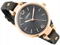 Fossil Georgia Smoke Grey Dial Grey Leather Strap Watch for Women - ES3077