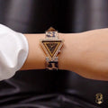 Guess Fame Diamonds Rose Gold Dial Rose Gold Mesh Bracelet Watch for Women - GW0508L3