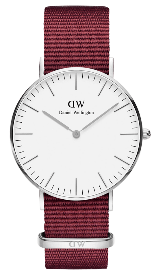 Daniel Wellington Classic Roselyn White Dial Red NATO Strap Watch For Women - DW00100268