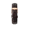 Daniel Wellington Classic York Black Dial Brown Leather Strap Watch For Men - DW00100128
