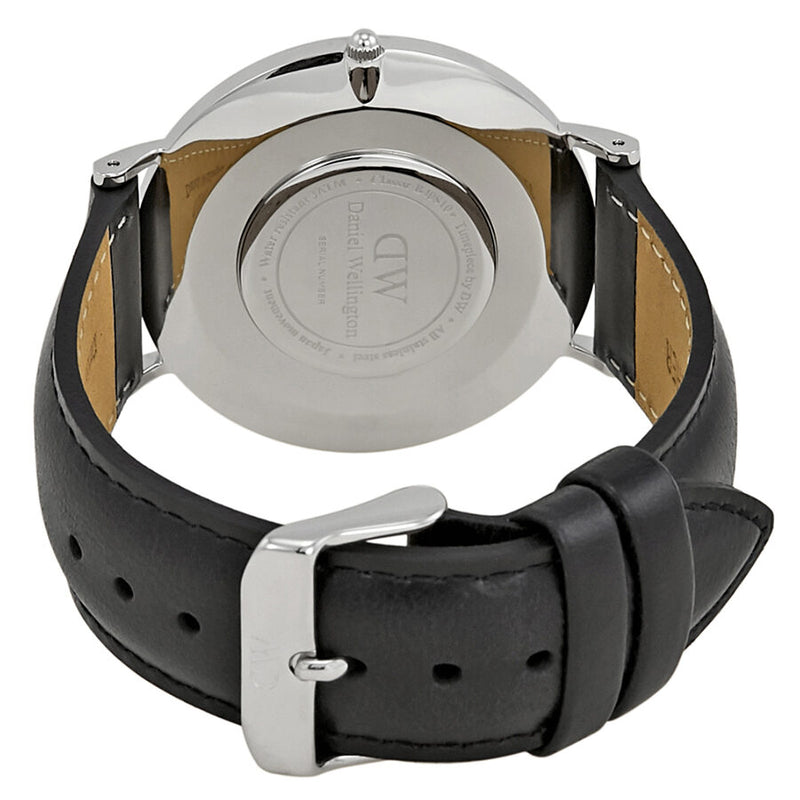Daniel Wellington Classic Sheffield Black Dial Black Leather Strap Watch For Men - DW00100133