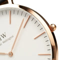 Daniel Wellington Classy Glasgow White Dial Two Tone Nylon Strap Watch For Women - DW00100078