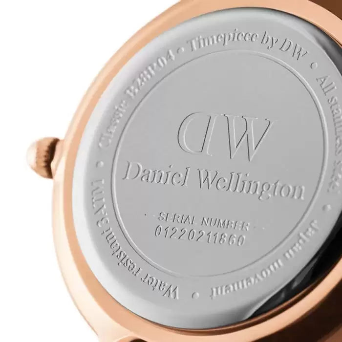 Daniel Wellington Petite Ashfield Black Dial Black Mesh Strap Watch For Women - DW00100245