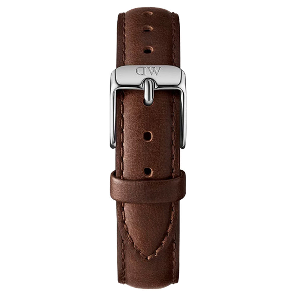 Daniel Wellington Classic Petite Bristol Black Dial Brown Leather Strap Watch For Women - DW00100233