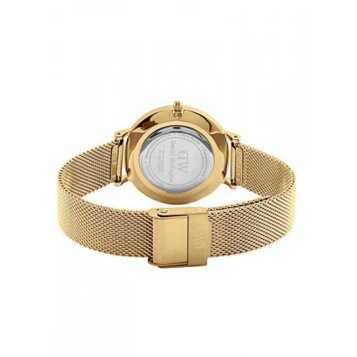 Daniel Wellington Classic Petite Evergold White Dial Gold Mesh Bracelet Watch For Women - DW00100346