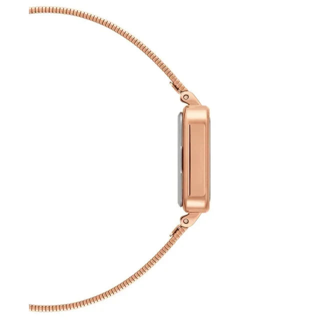 Daniel Wellington Quadro Studio White Dial Rose Gold Mesh Strap Watch For Women - DW00100517