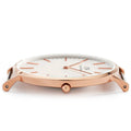 Daniel Wellington Classic Suffolk White Dial Brown Leather Strap Watch For Women - DW00100120
