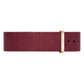 Daniel Wellington Classic Roselyn Black Dial Maroon Nylon Strap Watch For Women - DW00100273
