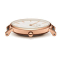 Daniel Wellington Classic Petite York White Dial Brown Leather Strap Watch For Women - DW00100232