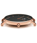 Daniel Wellington Classic Petite St Mawes Black Dial Brown Leather Strap Watch For Women - DW00100225