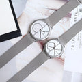 Calvin Klein Minimal White Dial Silver Mesh Bracelet Watch for Women - K3M5215X