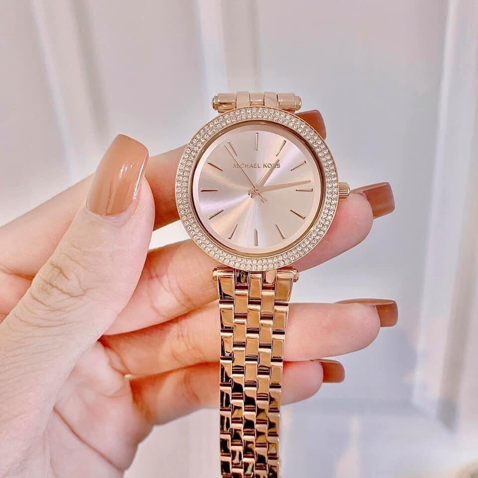 Michael Kors Darci Rose Gold Dial Rose Gold Steel Strap Watch for Women - MK3431