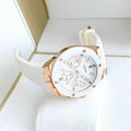 Guess Athena White Dial White Rubber Strap Watch For Women - GW0030L3