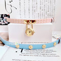 Versace Medusa Lock Icon Quartz Gold Dial Pink & Blue Leather Strap Watch For Women - VEDW00219