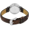 Daniel Wellington Classic Petite White Dial Brown Leather Strap Watch For Women - DW00100239