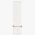 Daniel Wellington Classic Dover Black Dial White Nylon Strap Watch For Women - DW00100310