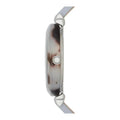 Emporio Armani White Dial Light Blue Leather Strap Watch For Women - AR11002