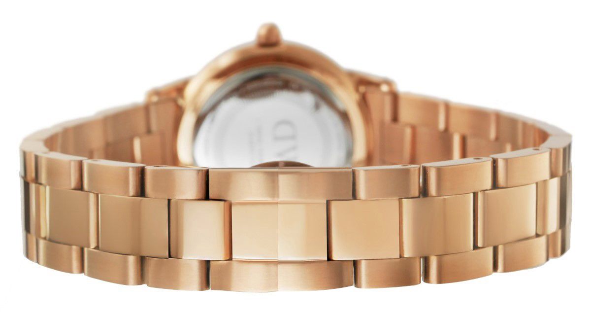 Daniel Wellington Iconic Link Grey Dial Gold Steel Strap Watch For Women - DW00100334