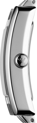 Emporio Armani Classic Black Dial Silver Stainless Steel Watch For Women - AR0157