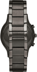 Emporio Armani Renato Chronograph Blue Dial Grey Steel Strap Watch For Men - A11215