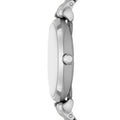 Emporio Armani Gianni T-Bar Quartz Blue Dial Silver Steel Strap Watch For Women - AR11594
